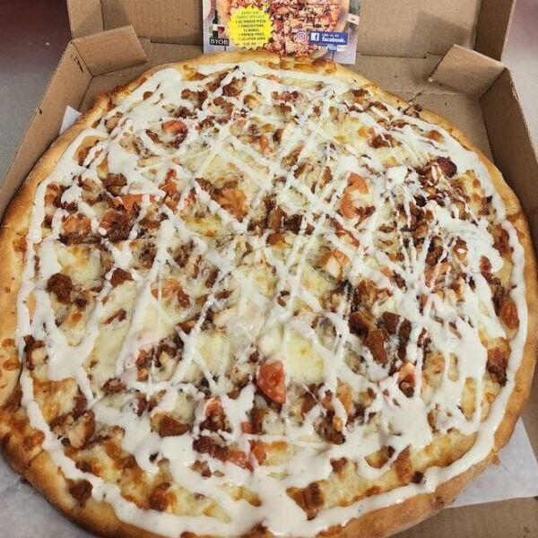 Chicken Ranch Bacon Pizza